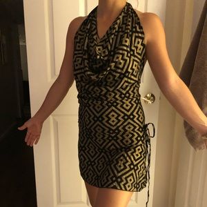 Onanya Tribal Dress xs/s black and gold